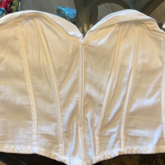 Bustier -CAMISOLE - Jeane Europe -white cotton - ribbed cotton Europeana - Picture 3 of 4